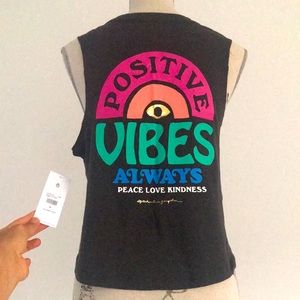 Spiritual Gangsta Peace Love Kindness Positivity Sleeveless High Low Tank